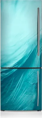Produktbild von Kühlschrank Aufkleber Kühlschrankmagnete Dekoration Kühlschrankfolie 60x180 cm - Blaue Federn
