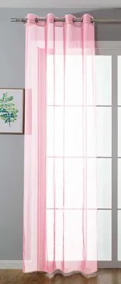 Produktbild von Ösenvorhang Transparent »Uni« Gardine HxB 175x140 cm Hellrosa Stores Vorhang Ösen Bleibandabschluß Wohnzimmer, 20332-cn