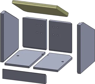 Produktbild von Heizgasumlenkplatte 350x310x25mm (Vermiculite) passend für Termatech**