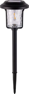Produktbild von Näve Leuchten Solar- /Dekoerdspieß "SIMON" H: 54,7cm Solar- /Dekoerdspieß "SIMON" H: 54,7cm Solar- /Dekoerdspieß "SIMON" H: 54,7cm, Lampe für den Außenbereich im Landhaus Stil, aus Metall und Glas in schwarz, 54,7 cm hoch, Ø 14,6 cm, LED Platine – Dämmerungssensor