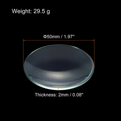 Produktbild von 50 mm Durchmesser Uhrenglas, 3 Pakete Becher Abdeckung glatte Kanten abgeschr?gter Bogen fš¹r Labor, transparent