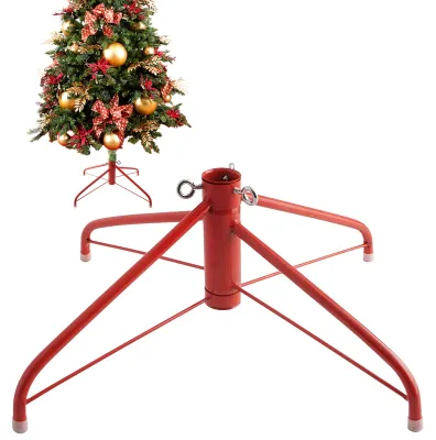 Metall-Weihnachtsbaumständer, 50 cm, klappbar, rot