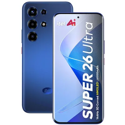 Image de Smartphone Itel S26 Ultra Telephone Portable 8+256GO 6.78" 6000mAh Smartphone Pas Cher Android 15 50MP Caméra Dual SIM 4G/NFC - Blue