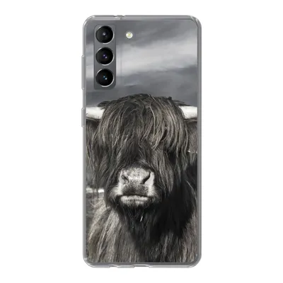 Produktbild von MuchoWow® Handyhülle Schutzhülle Hülle für Samsung Galaxy S21 Schottischer Highlander - Tiere - Hörner Silikon Softcase Handy Hülle - Softcase
