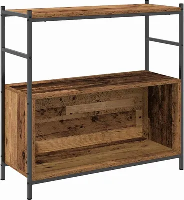 Produktbild von Möbel Regal - Standregal - Wohnzimmerschrank - Räuchereiche 80 x 30 x 78.5 cm Holzwerkstoff - Lagerregal Bücherregale CLORIS3586058