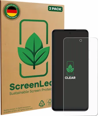 Produktbild von 2x ScreenLeaf Schutzfolie für realme P4x 5G nachhaltiger Displayschutz Display Schutz Folie Klar Transparent