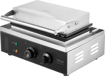 Produktbild von Kommerziellen Waffelesien Waffel Maker Waffel Baker 6 Stk. Hot Dog Silber