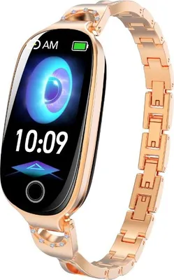 Produktbild von INF Smartwatch Damen Fitnessuhr mit SpO2 Herzfrequenz Blutdruck Schlaf 1.1" LCD Roségold