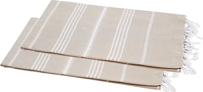 Produktbild von Hamamtuch Set 100x180 cm | 2 Stück | Sultan Style hellbraun