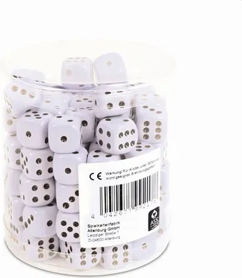 Productafbeelding van Würfel, doos met 100 ronde elementen, ivoorkleur.