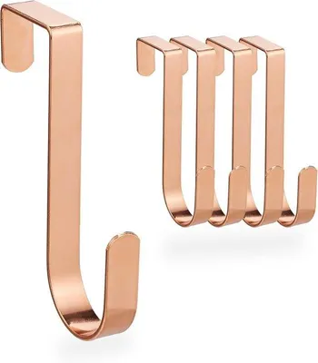 Zdjęcie produktu dla Zestaw 5 wieszaków na ubrania, 12 cm, różowe, do łazienki i przedpokoju