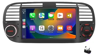 Immagine prodotto di Autoradio con funzionalità multimediali avanzate, sistema di navigazione, compatibile con FIAT 500 / 500C Abarth dal 2007 al 2015, con Wi-Fi (2G 64G)