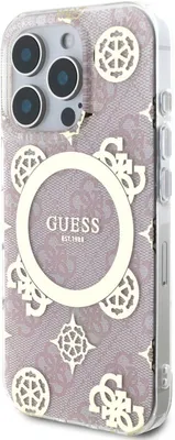 Immagine prodotto di Custodia posteriore Guess per iPhone 16 Pro - Magsafe IML - 4G Peony - Rosa