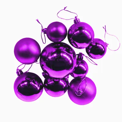 Produktbild von Christbaumkugeln 30 Stück lila Weihnachtskugeln Box Weihnachtsdeko Baumschmuck