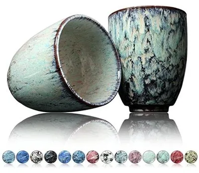 Zdjęcie produktu dla Kubek ceramiczny bez uchwytu andeer designerski do kawy 200 ml zestaw 2 szt