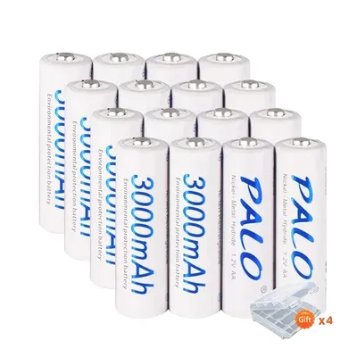 Obrázek produktu pro Nabíjecí baterie AA, kapacita 3000 mAh, přednabité, 1,2 V, 16 baterií AA