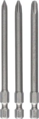 Zdjęcie produktu dla Bosch 2 607 001 757, 3 szt., PH2, Phillips, PH 1, PH 2, PH 3, 89 mm, Blister