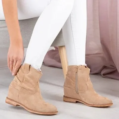 Produktbild von Cowboystiefel auf Absätzen in Beige Brunoki - Footwear, Größe 37