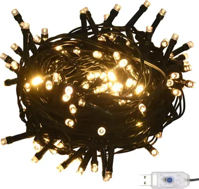 Produktbild von vidaXL 120-tlg. Weihnachtskugeln mit Weihnachtsbaumspitze 300 LEDs