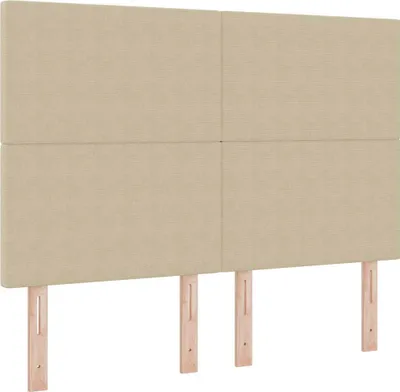 Image de Tête de lit vidaXL Vert clair-gris 144 cm Tissu velours côtelé