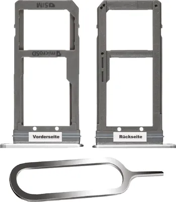 Produktbild von Samsung Galaxy S7 Edge G935F Sim Karten Halter Tray Adapter Fach Stecker Slot + Nadel Silber