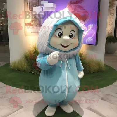 Obrázek produktu pro Kostýmová REDBROKOLY postava maskota Zásnubní prsten oblečená s mikinou a sponkami do vlasů
