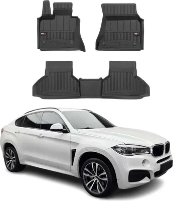 Zdjęcie produktu dla 2014-2019 Maty podłogowe BMW X6 F16 F86 TPE czarne 3 szt
