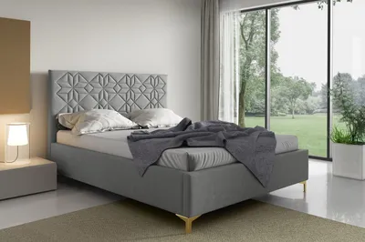 Obrázek produktu pro Čalouněná postel 160x200 ODETA 1 - světle šedá