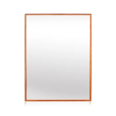 Produktbild von Elegance by Casa Chic Wandspiegel aus Metall - 90 x 60 cm - Galvanisiertes Metall - Rose Gold
