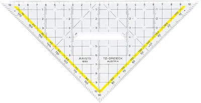 Produktbild von Aristo AR1650/4, 45° Dreieck, Glanz, Polymethylmethacrylat (PMMA), Transparent, 25 cm, 1 Stück(e)