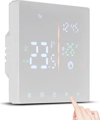 Obrázek produktu pro Inteligentní termostat pro týdenní programovatelný digitální manuální/automatický režim LCD displej Regulace teploty Inteligentní elektrické vytápění