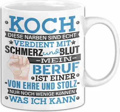 Produktbild von Koch Tasse Geschenk Bester Koch Sprüche (Weiß)