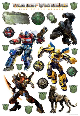 Image de Sanders & Sanders sticker mural Transformers gris - 601398 - 42,5 x 65 cm