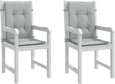 Produktbild von Design Niedriglehner-Auflagen 2 Stk. Melange Hellgrau 100x50x4cm Stoff, Klassische Sofas 2024 Neu