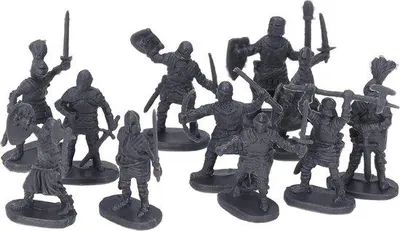 Produktbild von 200 Stück historische Modellfiguren - plastische Middeleeuermänner - educativer Spielzeug für Kinder ab 3 Jahren - für Dioramen und Automodelle