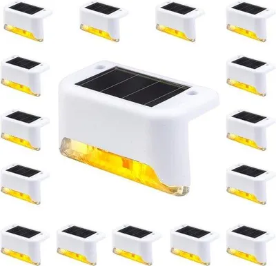 Obrázok produktu pre Sada LED žiaroviek, 16 ks, vodotesné, schodisko, schody, vonkajšie použitie, biela, teplá biela.