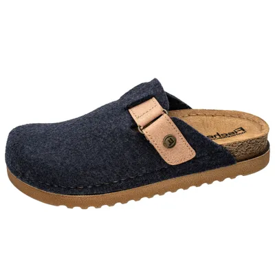 Produktbild von Fischer Damen Hausschuh Filz Pantoffel Klettverschluss Riemen 646404, Größe:39 E