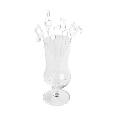 Immagine prodotto di QUALY - 6 agitatori per cocktail, bacchette per cocktail, agitatori, bastoncini per cocktail, colore bianco, modello Melody