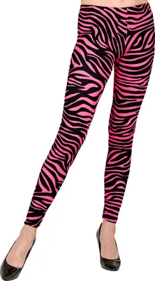 Produktbild von 80's Legging Damen Dierenprint Neon Rosa S-M