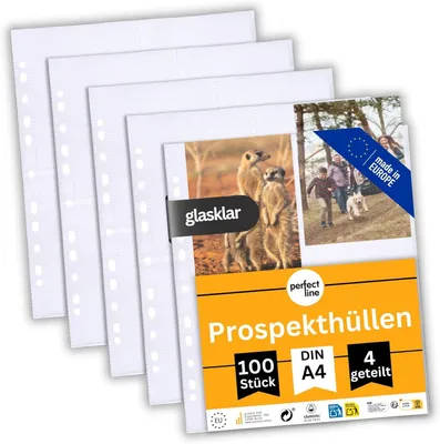 Productafbeelding van Verzamelmap DIN-A4, 4 vakken, transparant, voor foto's