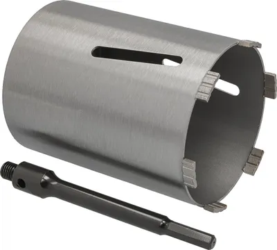 Produktbild von Diamantbohrkrone Ø 142 mm Nutzlänge 180 mm mit 6-kant-Aufnahme 200 mm Segmenthöhe 10 mm Diamant Bohrkrone Trockenbohrkrone Kernbohrer Betonbohrkrone Kernbohrkrone BTEC