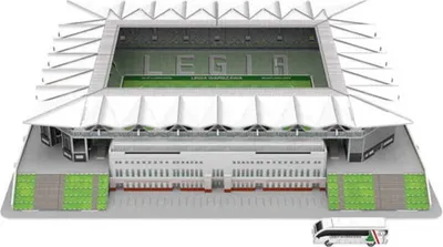Obrázok produktu pre Habarri | Puzzle 3D - Futbalový štadión - Mestský štadión - Legia Varšava - 154 dielikov - Oficiálny model - Pre futbalových fanúšikov