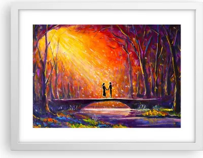 Produktbild von Gerahmtes Poster - Weißer Rahmen - Wald Baum Natur - 40x30 cm - Wand Bild - Wanddeko - Wandbilder - Kunstposter - Wandposter - Bilderrahmen - Bilder - Kunstdruck - Wandbild - P2WAA40x30-3965