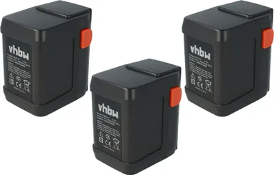 Produktbild von vhbw 3x Akku kompatibel mit Gardena AccuJet 18-Li Grasschere, Strauchschere Heckenschere Gartengeräte (4000mAh 18V Li-Ion)