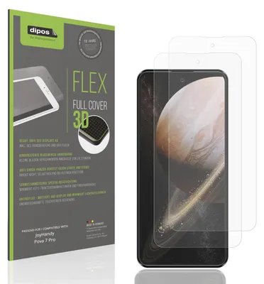 Produktbild von 2x Full Cover Schutzfolie matt für JoyHandy Pova7Pro Panzerfolie Anti-Shock