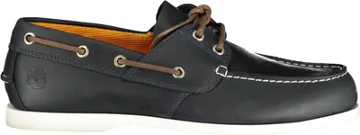 Produktbild von Eleganter Blauer Bootsschuh für Herren mit Schnürsenkeln & Details