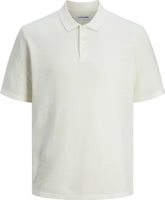 Image de Jack & Jones George Polo Tricot plat en coton doux, Col polo classique avec patte de boutonnage, Coupe décontractée et confortable