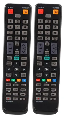 Imagen del producto de 2 mandos a distancia universales para televisores, compatibles con Samsung, modelo AA59-00465A, de reemplazo
