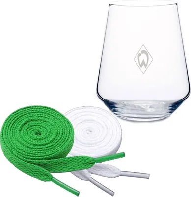 Produktbild von SV Werder Bremen Glas Raute + 2 Paar Fan-Schnürsenkel 1# 19#