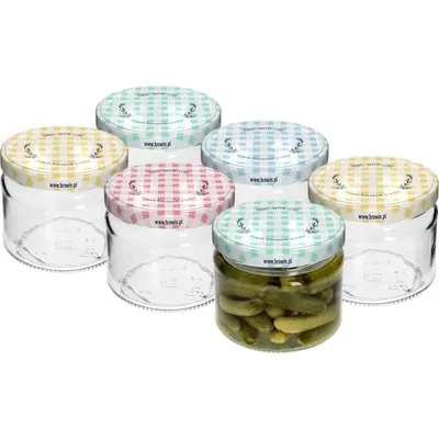Produktbild von 6 Stück 330ml Vorratsgläser-Sturzgläser Set mit Schraubverschluss Einweckgläser